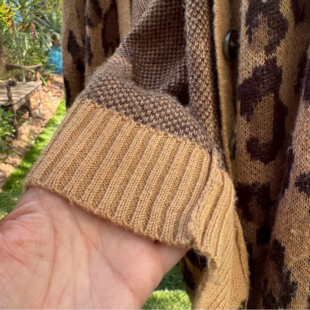 Cotton-On Leopard Print Button-Up Cardigan Sweater - Picture 7 of 8